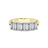 14ct Yellow Gold Thalia Emerald Lab Diamond Anniversary Band (7 Ct. Tw.) front image
