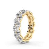 10kt Yellow Gold Kira Marquise Double Row Lab Diamond Eternity Ring (2 Ct. Tw.) left
