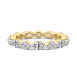 9ct Yellow Gold Kenzie Marquise & Round Lab Diamond Eternity Ring (2 Ct. Tw.) front image
