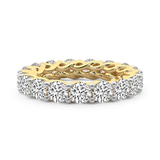 14kt Yellow Gold Meadow Round Crisscross Lab Diamond Eternity Ring (4 Ct. Tw.) front image