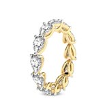 9ct Yellow Gold Lily Pear Lab Diamond Eternity Ring (1 Ct. Tw.) left