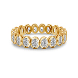 10kt Yellow Gold Clara Oval Bezel Lab Diamond Eternity Ring (2 Ct. Tw.) front image