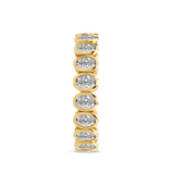 10kt Yellow Gold Clara Oval Bezel Lab Diamond Eternity Ring (2 Ct. Tw.) left