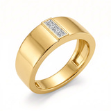10kt Yellow Gold Aster Men's Ring (1/3 Ct. Tw.) right