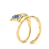 10kt Yellow Gold Before the Rainbow Colored Lab Diamond Ring (1 Ct. Tw.) right