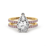 10kt Yellow Gold Aurora Colored Lab Diamond Ring (3 Ct. Tw.) side right image one