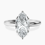18kt White Gold Malissa Solitaire Lab Diamond Ring front image