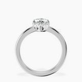 18kt White Gold Malissa Solitaire Lab Diamond Ring side right image one