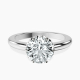 14kt White Gold Malissa Solitaire Lab Diamond Ring front image