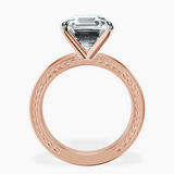 14kt Rose Gold Ivory Vintage Solitaire Lab Diamond Ring side right image one