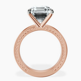 14kt Rose Gold Ivory Vintage Solitaire Lab Diamond Ring side right image one