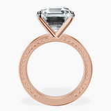 10kt Rose Gold Ivory Vintage Solitaire Lab Diamond Ring side right image one