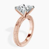 14kt Rose Gold Ivory Vintage Solitaire Lab Diamond Ring standing product image one
