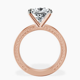 14kt Rose Gold Ivory Vintage Solitaire Lab Diamond Ring side right image one