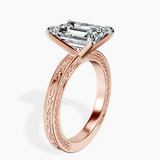 14kt Rose Gold Ivory Vintage Solitaire Lab Diamond Ring standing product image one
