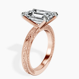 14kt Rose Gold Ivory Vintage Solitaire Lab Diamond Ring standing product image one