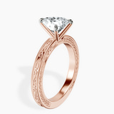 14ct Rose Gold Ivory Vintage Solitaire Lab Diamond Ring standing product image one