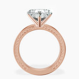 10kt Rose Gold Ivory Vintage Solitaire Lab Diamond Ring side right image one
