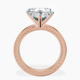 14kt Rose Gold Ivory Vintage Solitaire Lab Diamond Ring side right image one