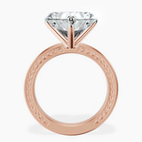 10kt Rose Gold Ivory Vintage Solitaire Lab Diamond Ring side right image one