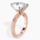 10kt Rose Gold Ivory Vintage Solitaire Lab Diamond Ring standing product image one