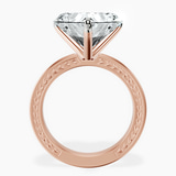 10kt Rose Gold Ivory Vintage Solitaire Lab Diamond Ring side right image one