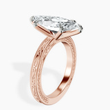 18kt Rose Gold Ivory Vintage Solitaire Lab Diamond Ring standing product image one