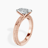 9ct Rose Gold Ivory Vintage Solitaire Lab Diamond Ring standing product image one