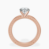 14kt Rose Gold Ivory Vintage Solitaire Lab Diamond Ring side right image one