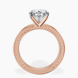10kt Rose Gold Ivory Vintage Solitaire Lab Diamond Ring side right image one