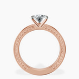 14kt Rose Gold Ivory Vintage Solitaire Lab Diamond Ring side right image one