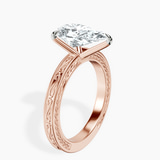 18kt Rose Gold Ivory Vintage Solitaire Lab Diamond Ring standing product image one