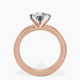 18kt Rose Gold Ivory Vintage Solitaire Lab Diamond Ring side right image one