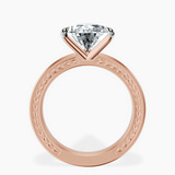 10kt Rose Gold Ivory Vintage Solitaire Lab Diamond Ring side right image one