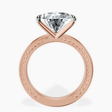 14kt Rose Gold Ivory Vintage Solitaire Lab Diamond Ring side right image one