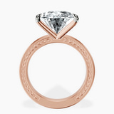 10kt Rose Gold Ivory Vintage Solitaire Lab Diamond Ring side right image one