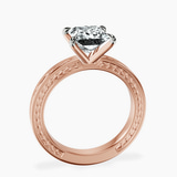 18ct Rose Gold Ivory Vintage Solitaire Lab Diamond Ring side right image one