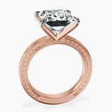 14kt Rose Gold Ivory Vintage Solitaire Lab Diamond Ring side right image one