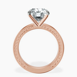 10kt Rose Gold Ivory Vintage Solitaire Lab Diamond Ring side right image one