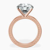 10kt Rose Gold Ivory Vintage Solitaire Lab Diamond Ring side right image one