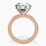 10kt Rose Gold Ivory Vintage Solitaire Lab Diamond Ring side right image one