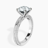 Platinum Ivory Vintage Solitaire Lab Diamond Ring standing product image one