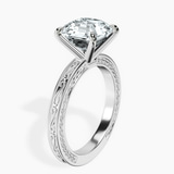 Platinum Ivory Vintage Solitaire Lab Diamond Ring standing product image one