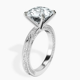Platinum Ivory Vintage Solitaire Lab Diamond Ring standing product image one