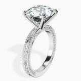 Platinum Ivory Vintage Solitaire Lab Diamond Ring standing product image one