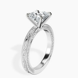 Platinum Ivory Vintage Solitaire Lab Diamond Ring standing product image one