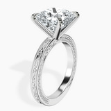 Platinum Ivory Vintage Solitaire Lab Diamond Ring standing product image one