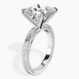 Platinum Ivory Vintage Solitaire Lab Diamond Ring standing product image one