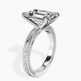 Platinum Ivory Vintage Solitaire Lab Diamond Ring standing product image one