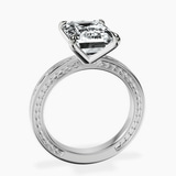 Platinum Ivory Vintage Solitaire Lab Diamond Ring side right image one